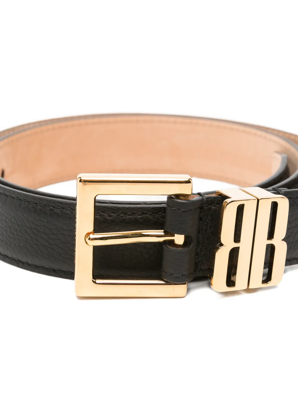 Balenciaga BB Edit riem van bewerkt leer Zwart