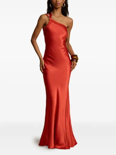ARCINA ORI Monique asymmetric tie gown dress