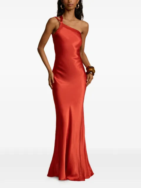 ARCINA ORI Monique asymmetric tie gown dress