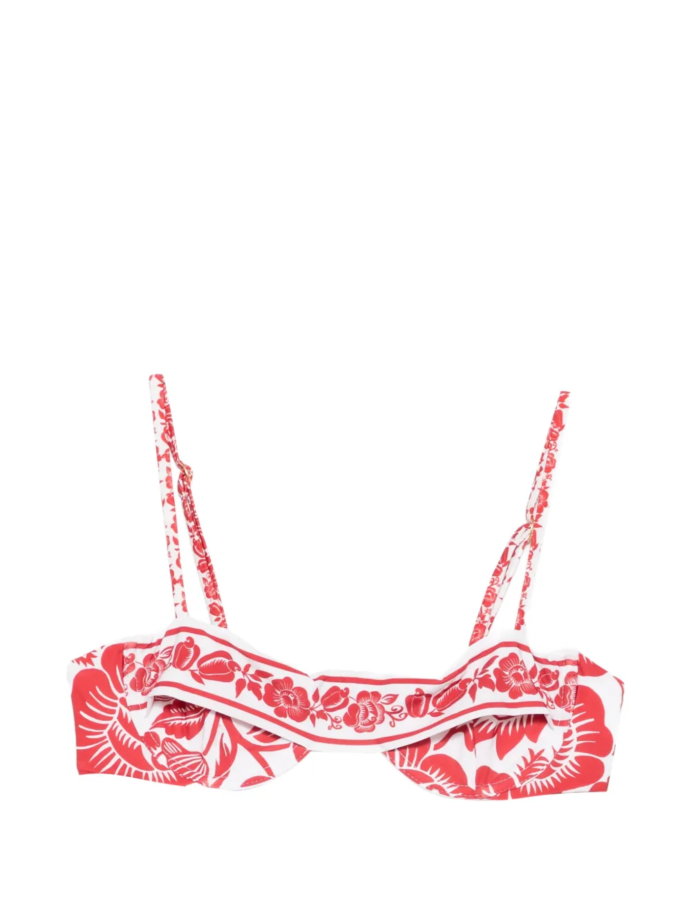 FARM Rio underwire floral-print bikini top - Bianco