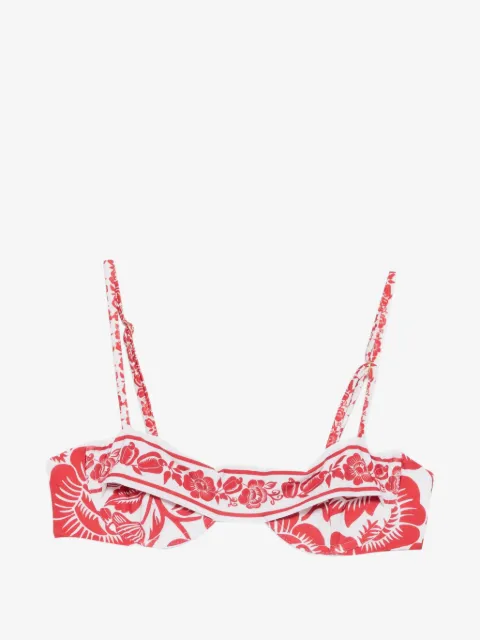 FARM Rio underwire floral-print bikini top
