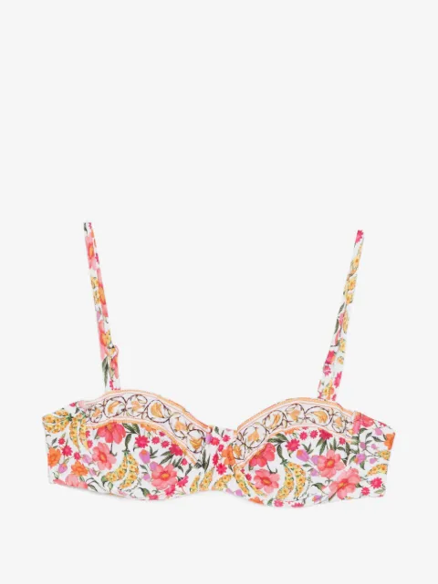 FARM Rio banana-print underwire bikini top