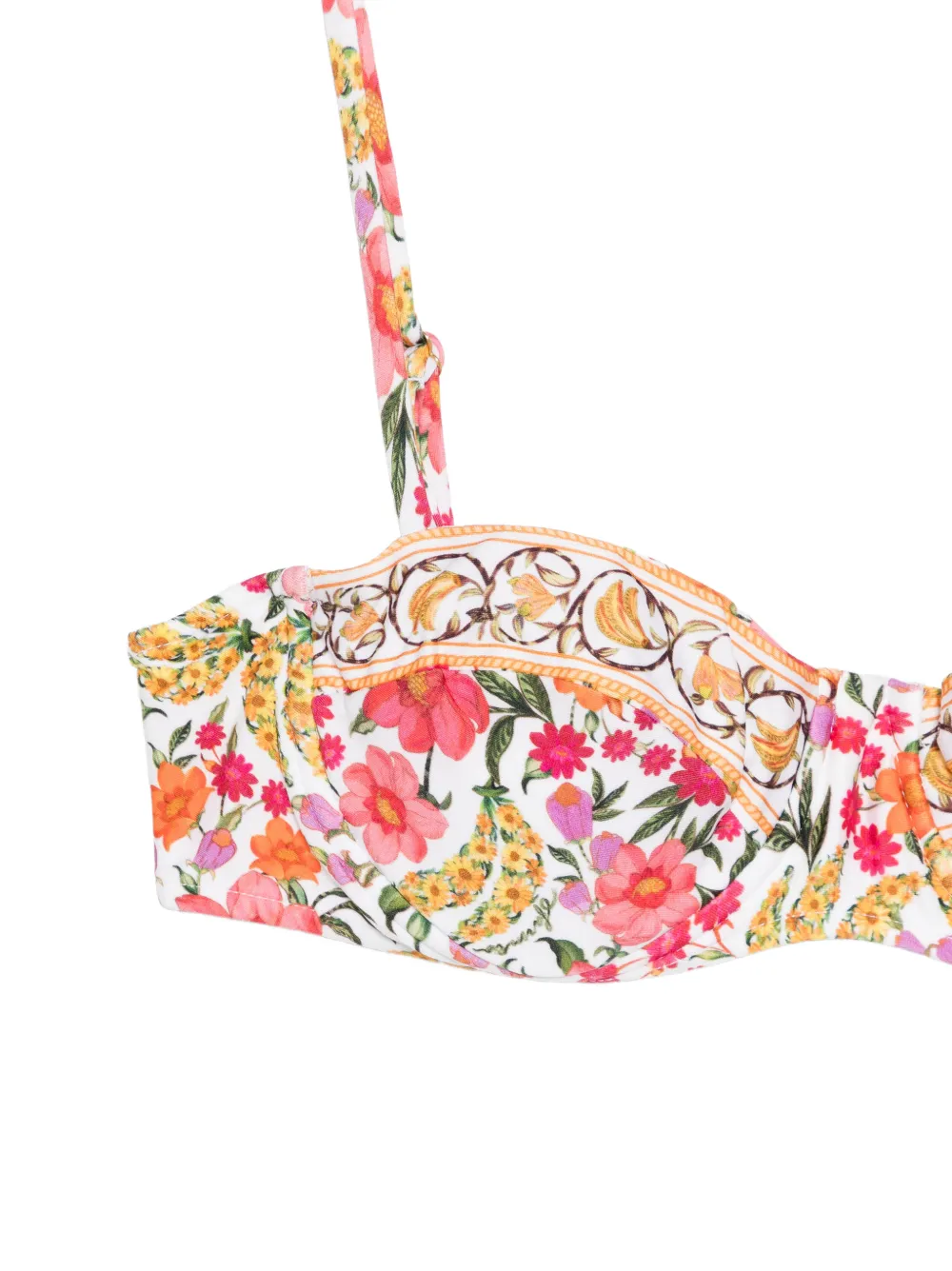  Farm Rio Banana-print Underwire Bikini Top - White 
