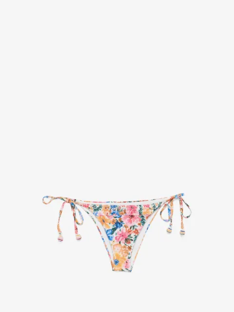FARM Rio floral-print tie-side bikini bottom