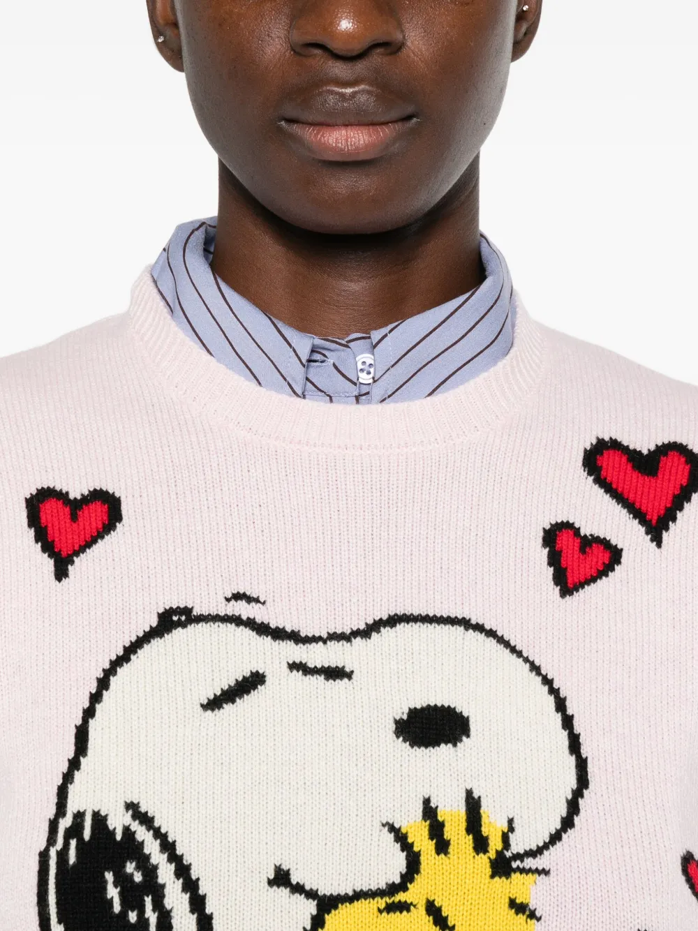 Mc2 Saint Barth X Peanuts New Queen Jumper In Pink