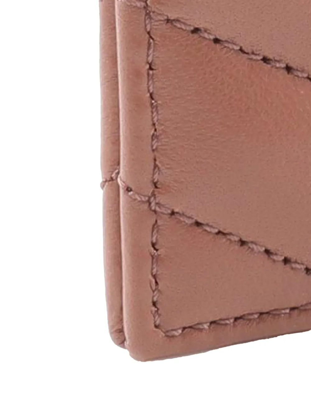 Pre-owned Saint Laurent 2013-2025 Lambskin Cassandre Case Card Holder In Pink