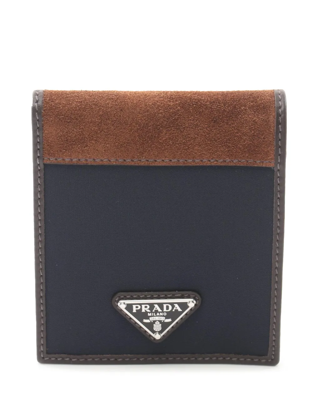 Prada Pre-Owned 2013-2025 Tessuto and Camoscio Bifold Wallet small wallets | Blue | Image 1