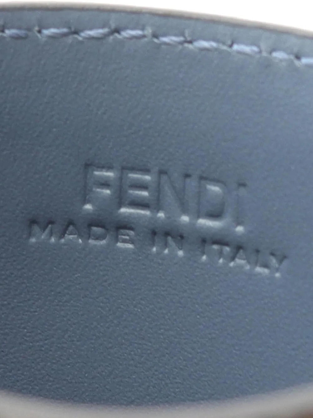 Pre-owned Fendi 2010-2025 Ff Logo Case Card Holder In Blue