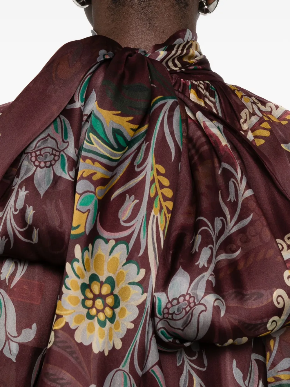 Etro Women Silk Blouse With Paisley Print In Multi