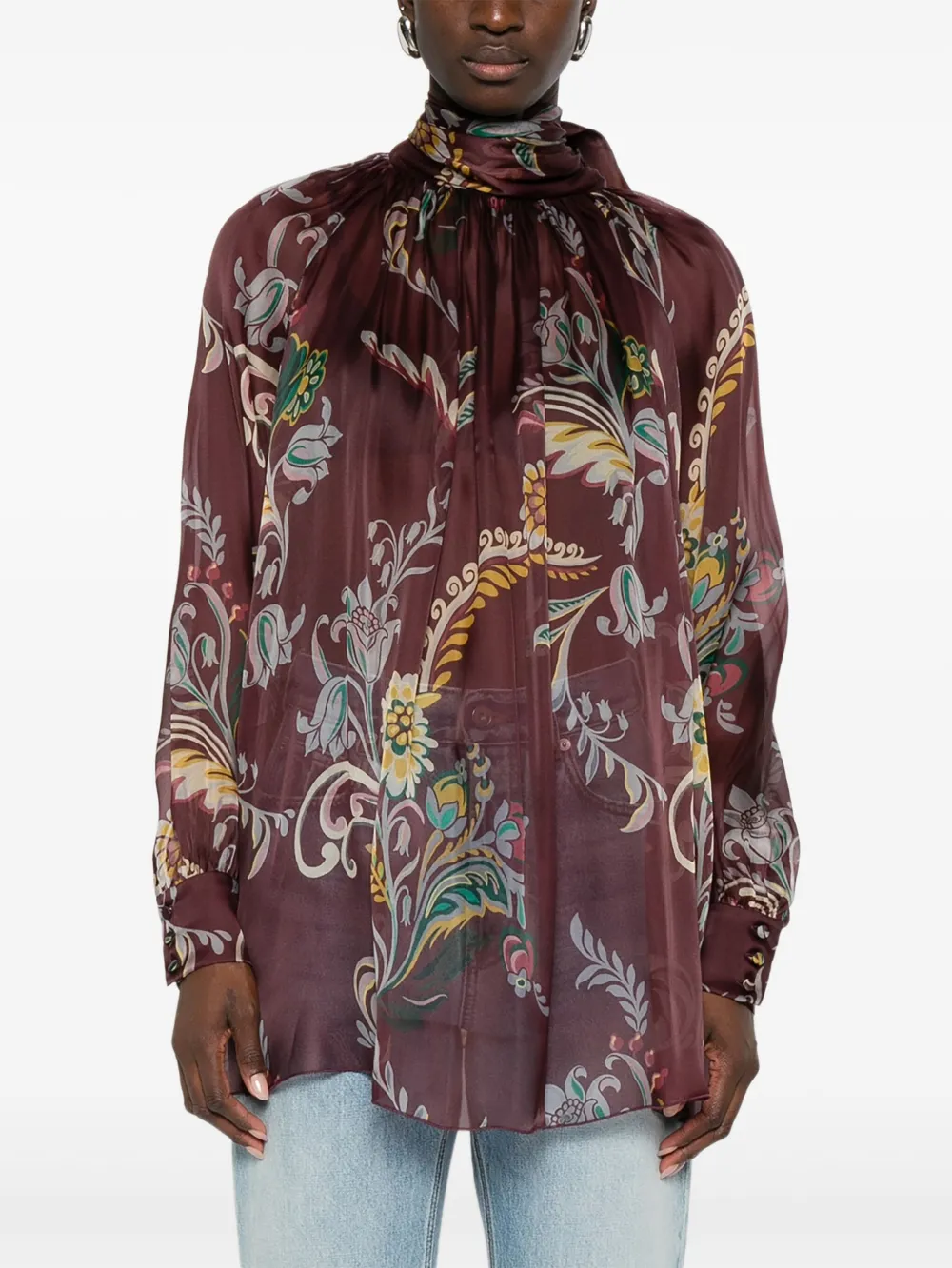 ETRO Blouse met paisley-print Rood
