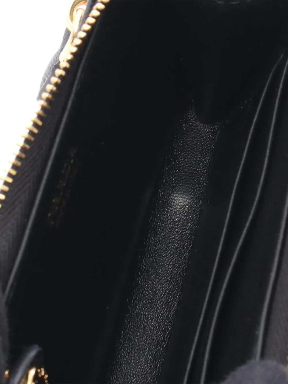 Pre-owned Prada 2013-2025 Saffiano Zip Case Coin Pouch In Black