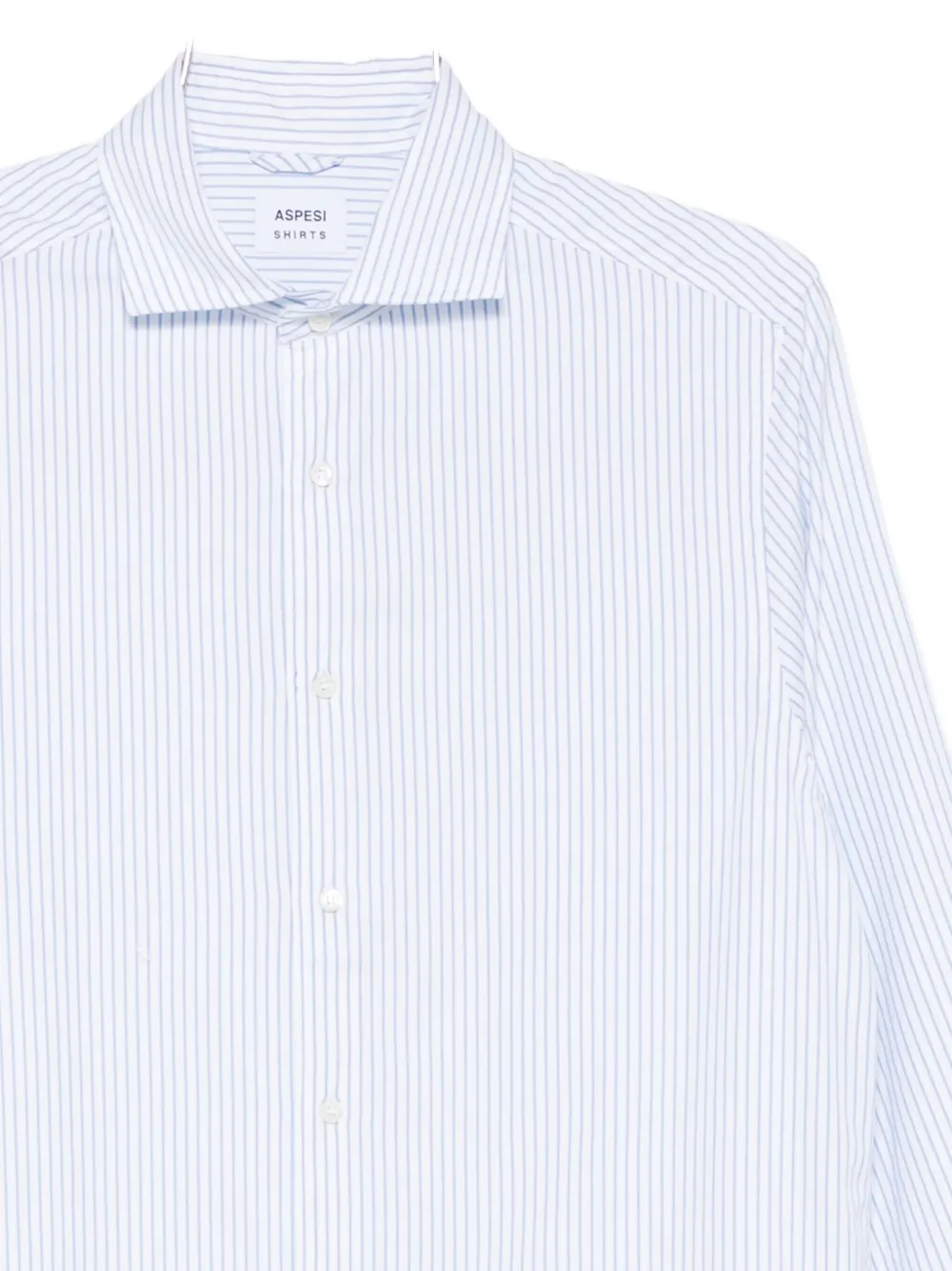 Aspesi Striped Cotton Shirt In Blue