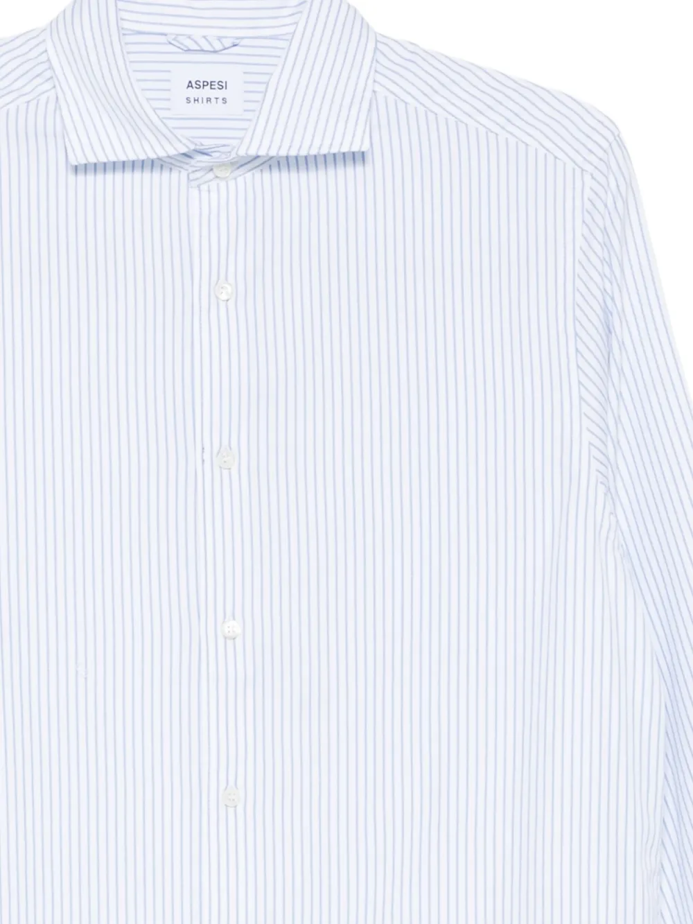 ASPESI Gestreept katoenen overhemd Blauw