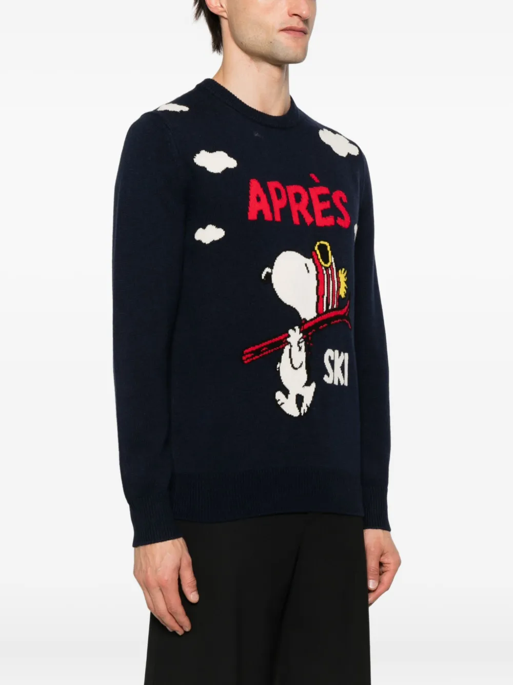 Mc2 Saint Barth X Peanuts Snoopy Jumper In Black