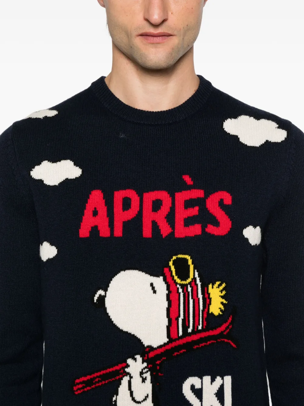 Mc2 Saint Barth X Peanuts Snoopy Jumper In Black