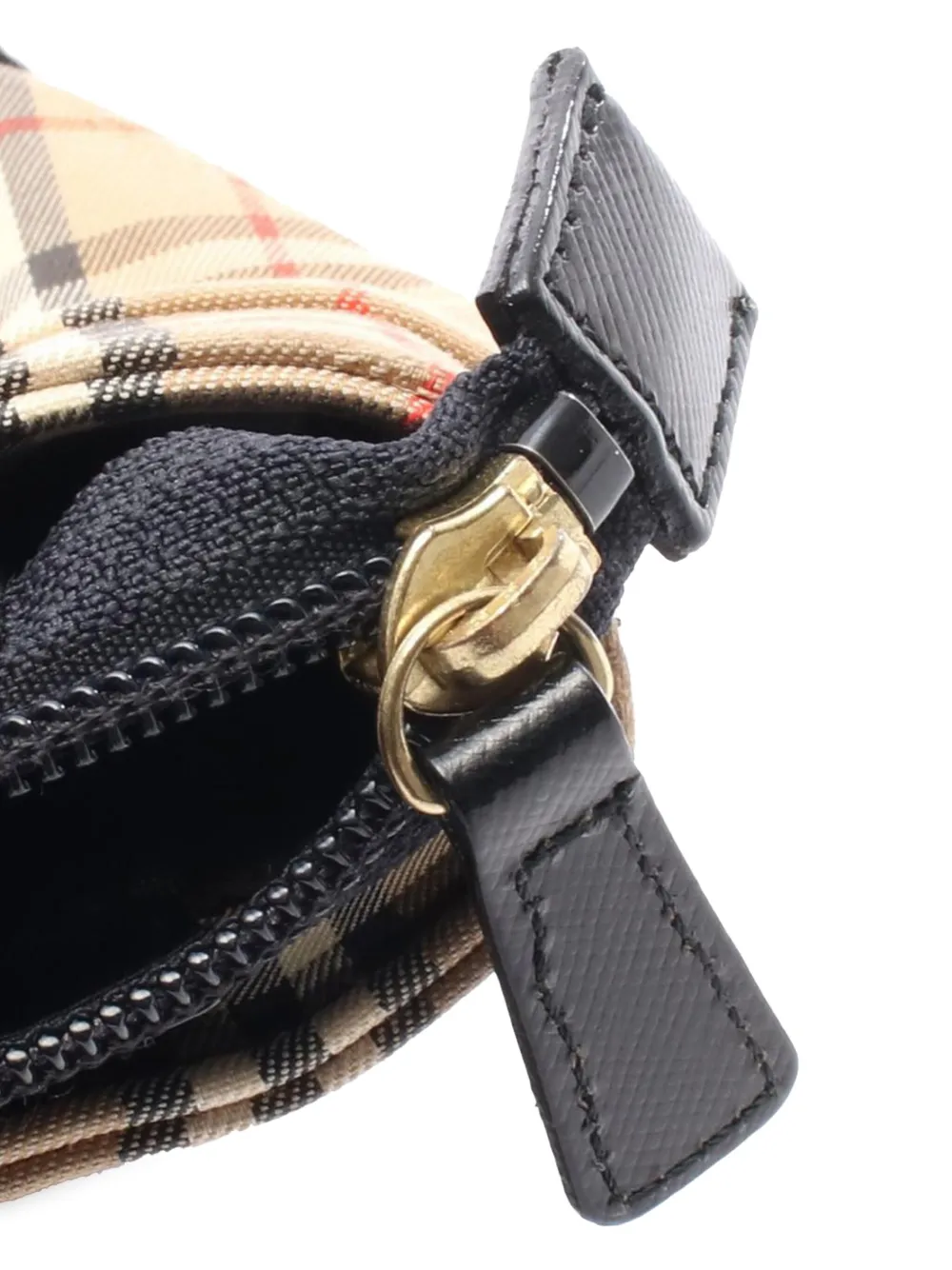 Pre-owned Burberry 2000-2017 Haymarket Check Canvas Handbag In Brown