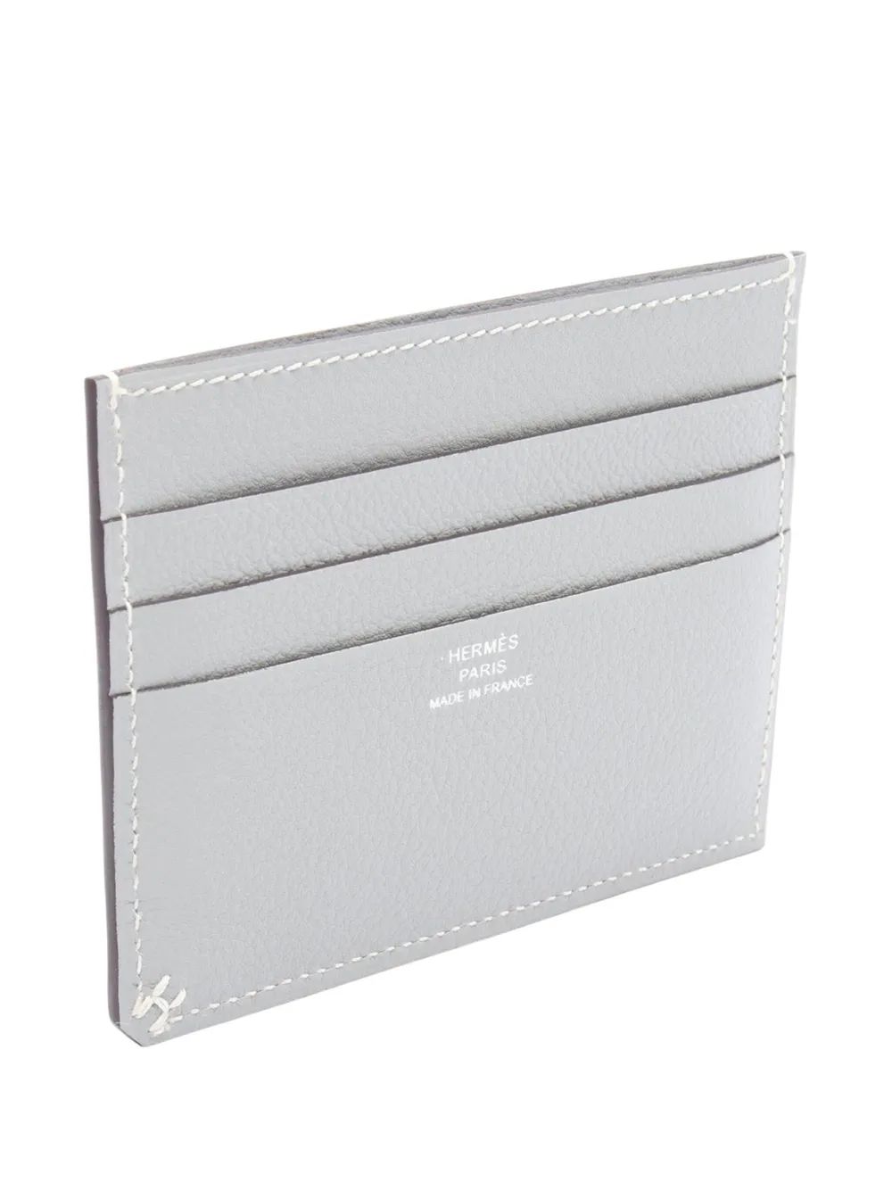 Pre-owned Hermes 2024 Evercolor H Sellier Beton Card Holder In Gray