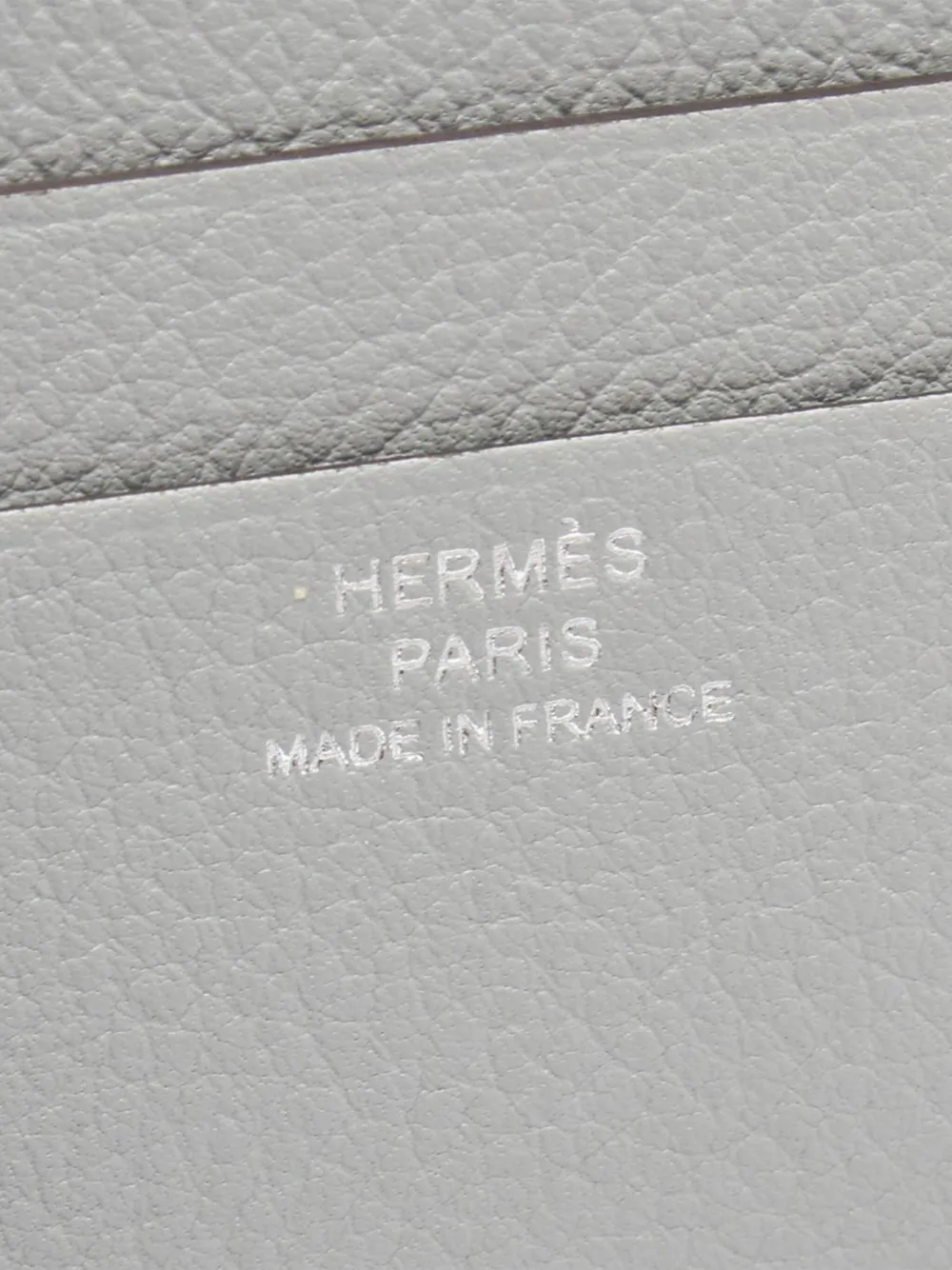 Pre-owned Hermes 2024 Evercolor H Sellier Beton Card Holder In Gray