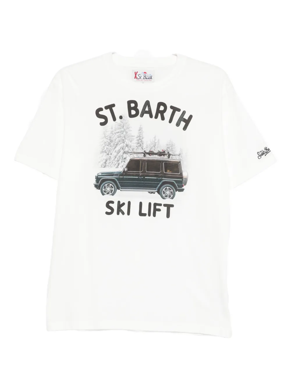 Mc2 Saint Barth Ski Lift T-shirt In White