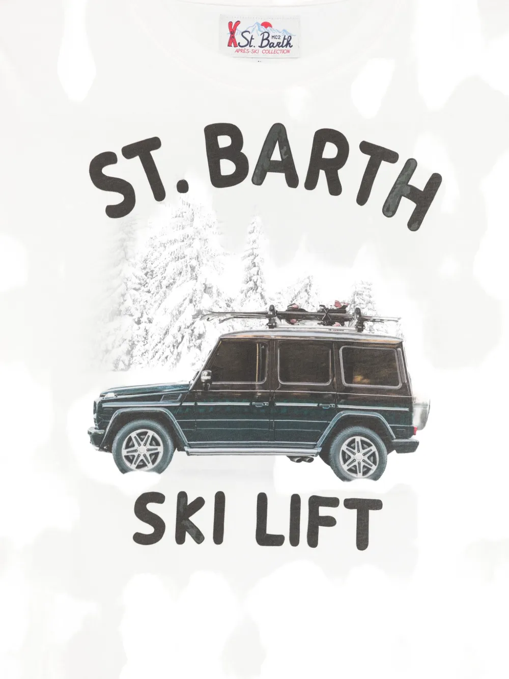 Mc2 Saint Barth Ski Lift T-shirt In White