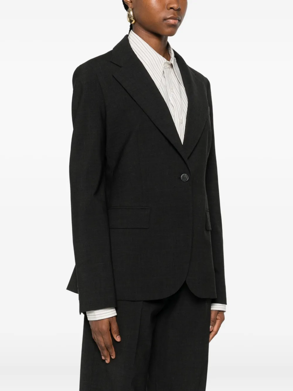 P.A.R.O.S.H. Blazer met enkele rij knopen Zwart