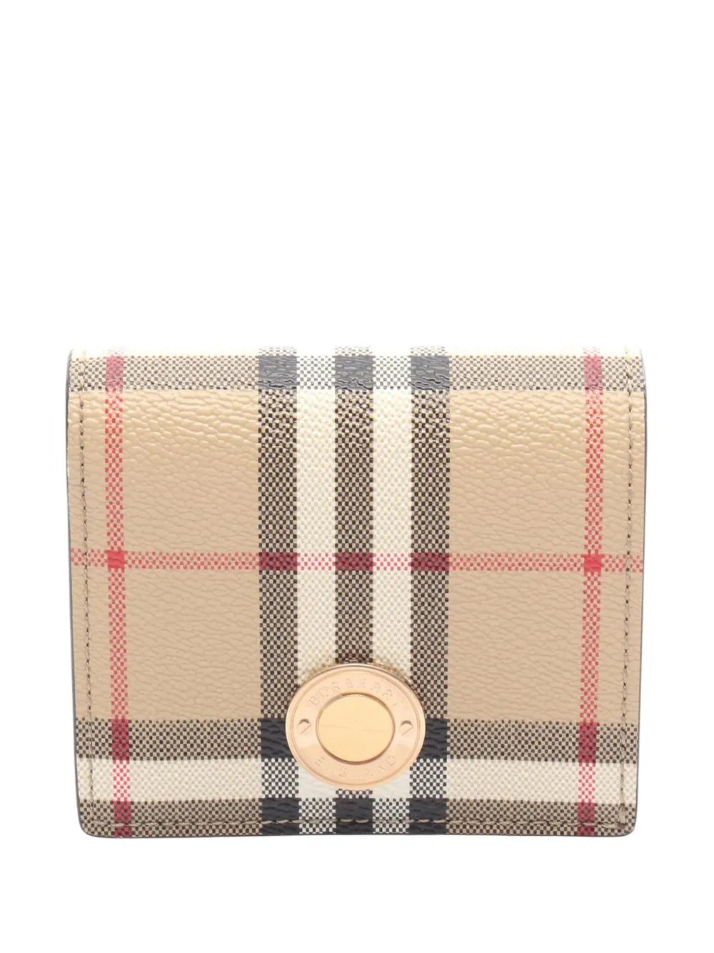 Burberry Pre-Owned 2018-2025 House Check Coated Canvas Bifold Wallet small wallets | Brown | Image 1
