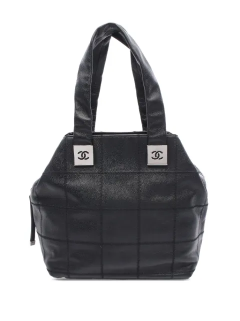 CHANEL Pre-Owned 2003-2004 CC Choco Bar Caviar Stitched handbag