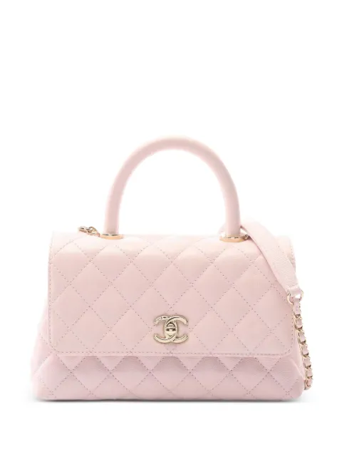 CHANEL Pre-Owned 2021-2025 Mini Caviar Coco Top Handle Bag satchel