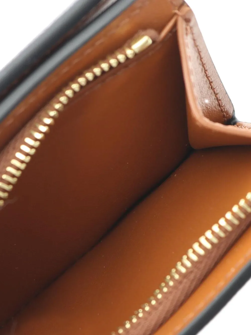 Pre-owned Celine 2010-2025 Triomphe Coated Canvas Compact Bifold Wallet Small Wallets In Brown