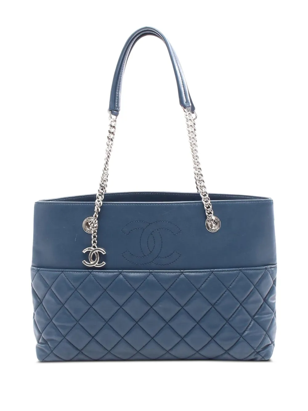 CHANEL Pre-Owned 2016-2017 マトラッセ ラムスキン アーバン ディライト ハンドバッグ - ブルー