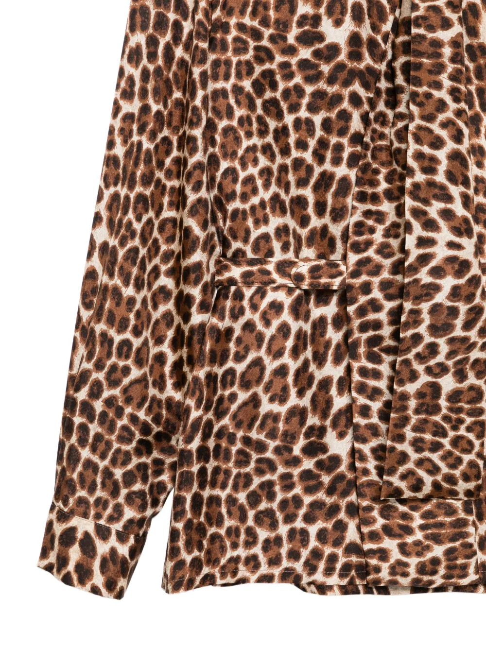 P.a.r.o.s.h Leopard-print Belted Blouse In Multi