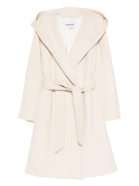 DONDUP hooded belted coat