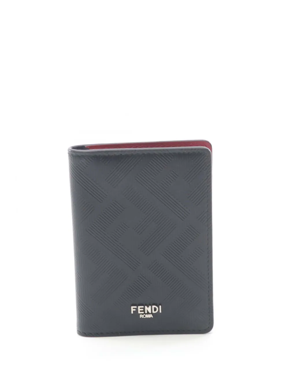 Fendi Pre-Owned 2010-2025 Leather Zucca Shadow card holder | Black | Image 1