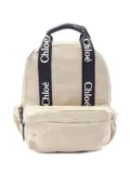 Chloé Pre-Owned 2021-2025 Kids Canvas Logo backpack - Brown