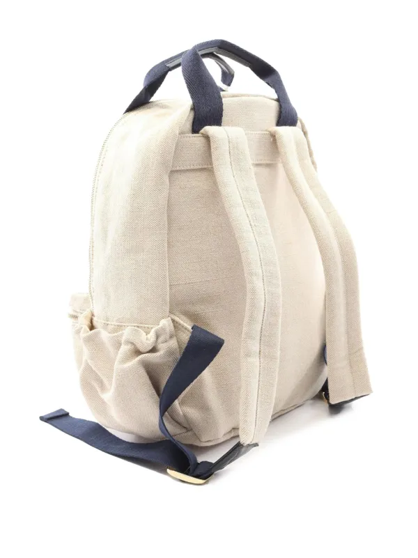 Chloé Canvas Leather Backpack Brown Logo Chloé | Woody brown backpack | Savannahs