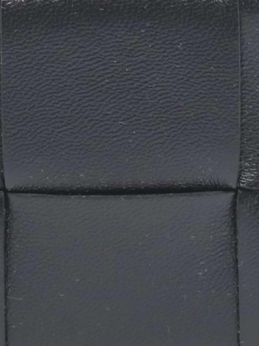 Pre-owned Bottega Veneta 2012-2025 Nappa Intreccio Cassette Zipped Case Card Holder In Black