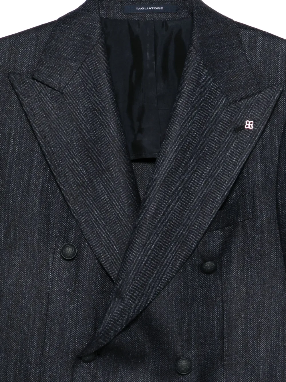 Tagliatore Wollen blazer met dubbele rij knopen Blauw