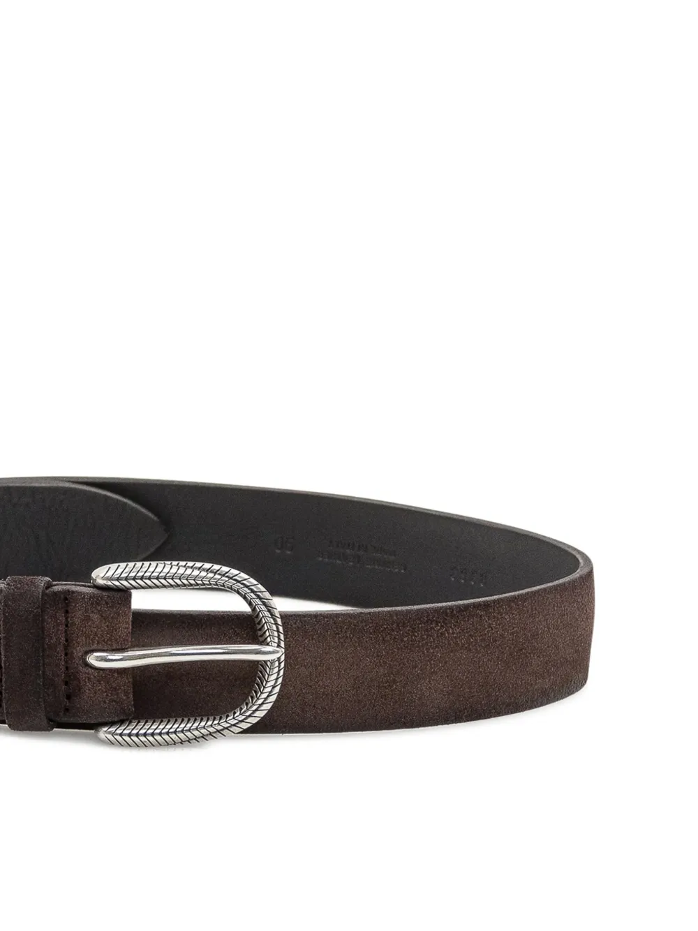 Orciani engraved suede belt - Bruin