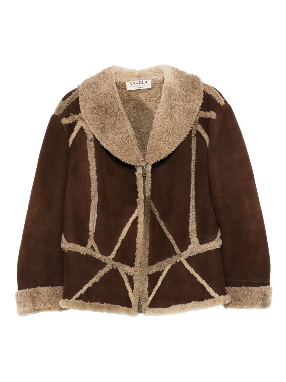 A.N.G.E.L.O. Vintage Cult 1990s シアリングトリム ジャケット - ブラウン