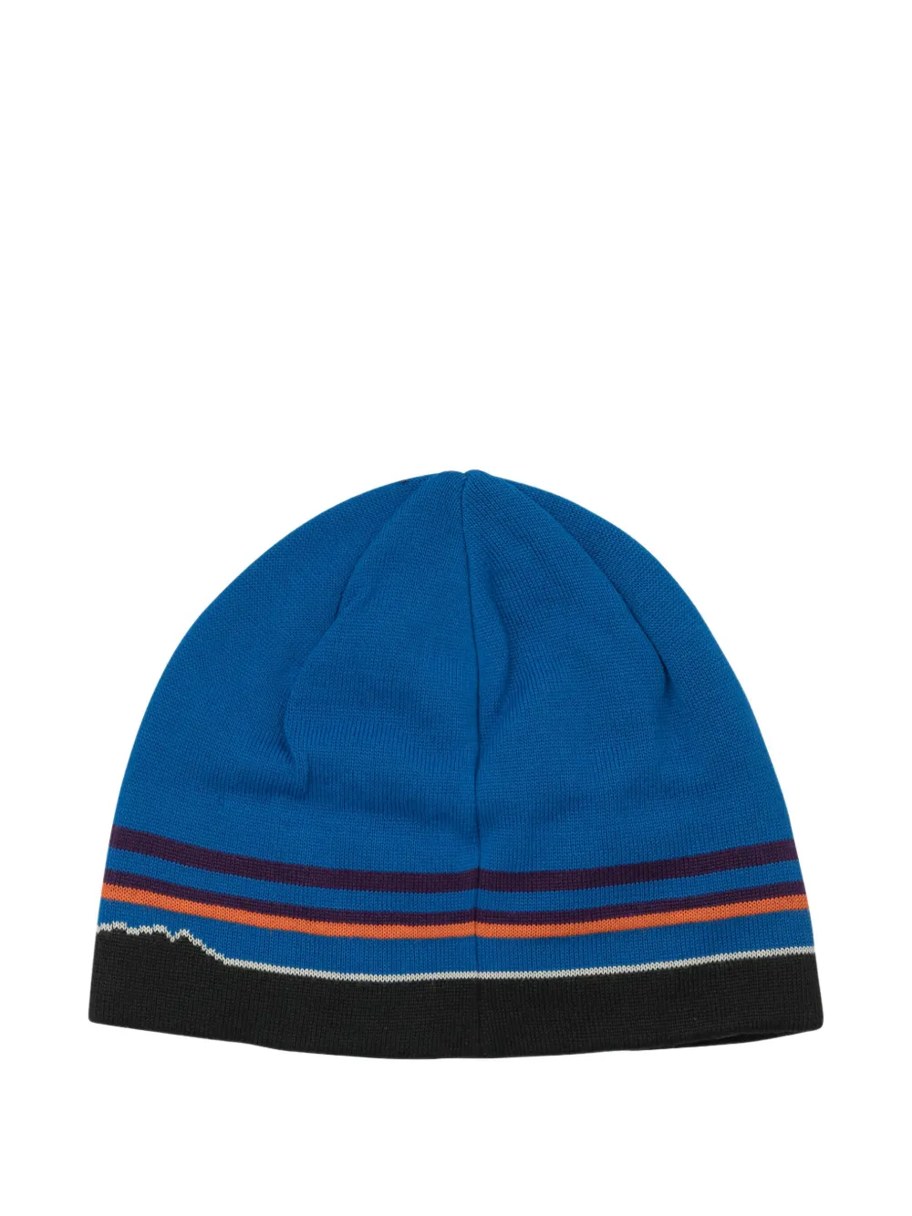 Patagonia striped logo-detail beanie - Blauw