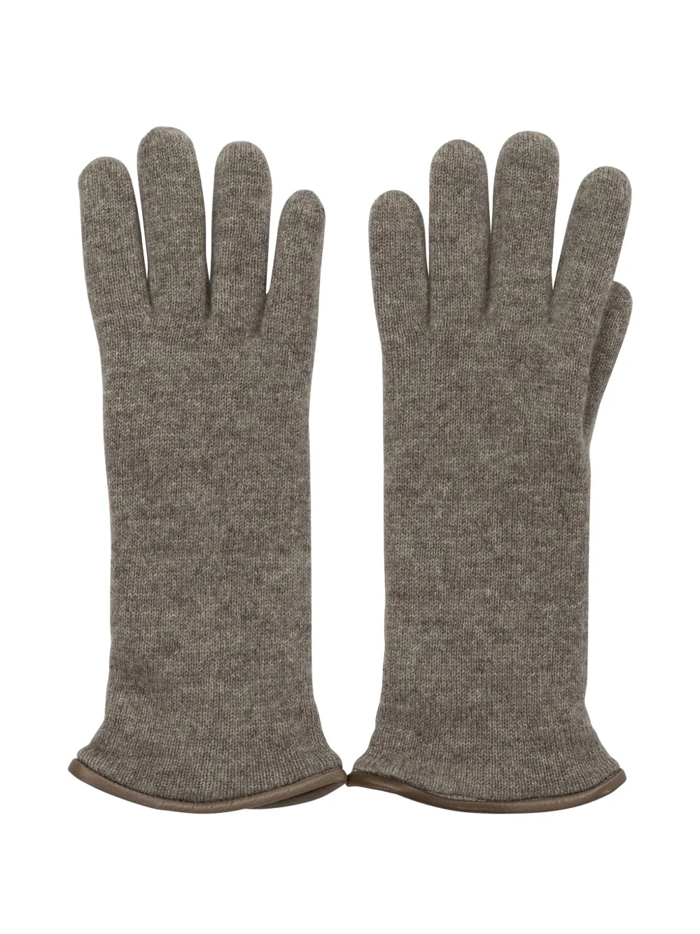 Restelli Cashmere Gloves With Knit Texture And Long Length In Neutral