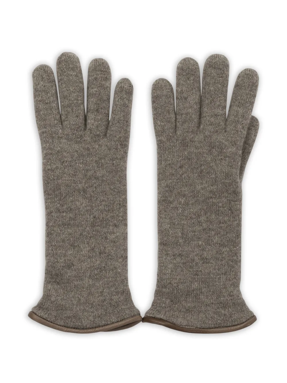 Restelli cuffed cashmere gloves | Brown | Image 1