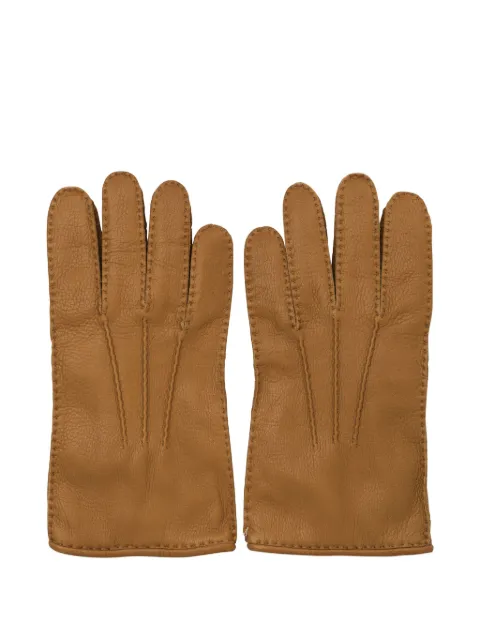 Restelli stitched leather gloves