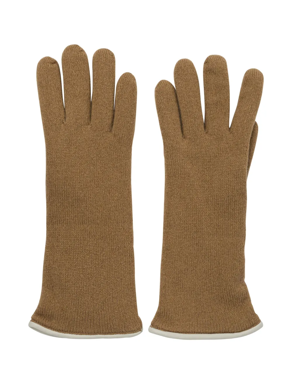 Restelli knitted gloves - Marrone