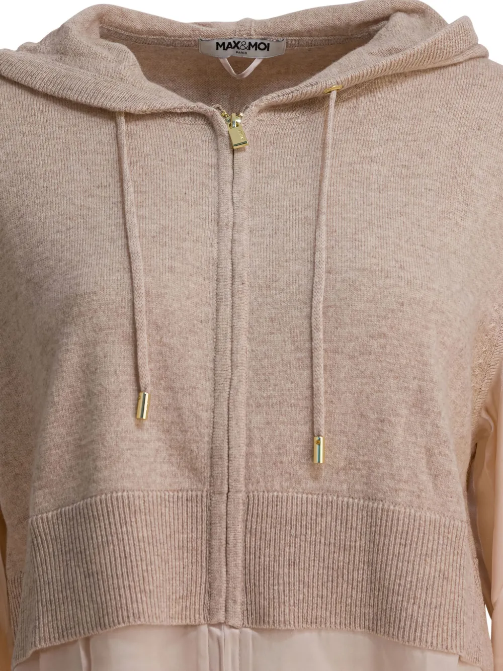 Max & Moi Greta Zip-up Hoodie In Brown