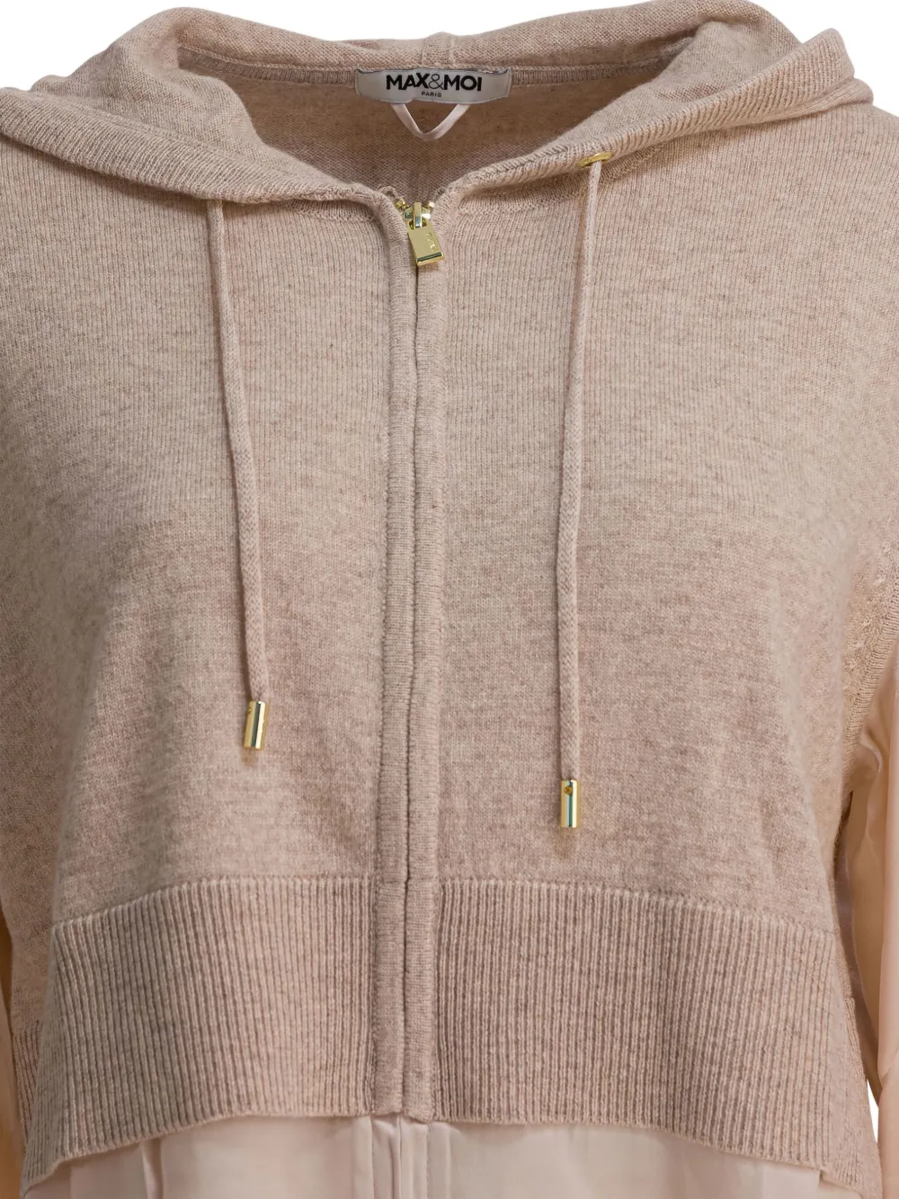 Max & Moi Greta Zip-up Hoodie In Brown