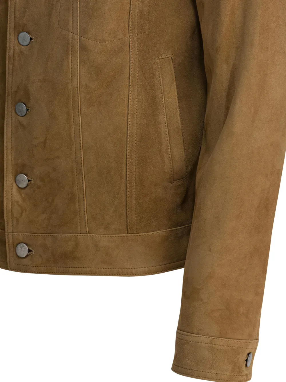 Pocketed Suede Jacket