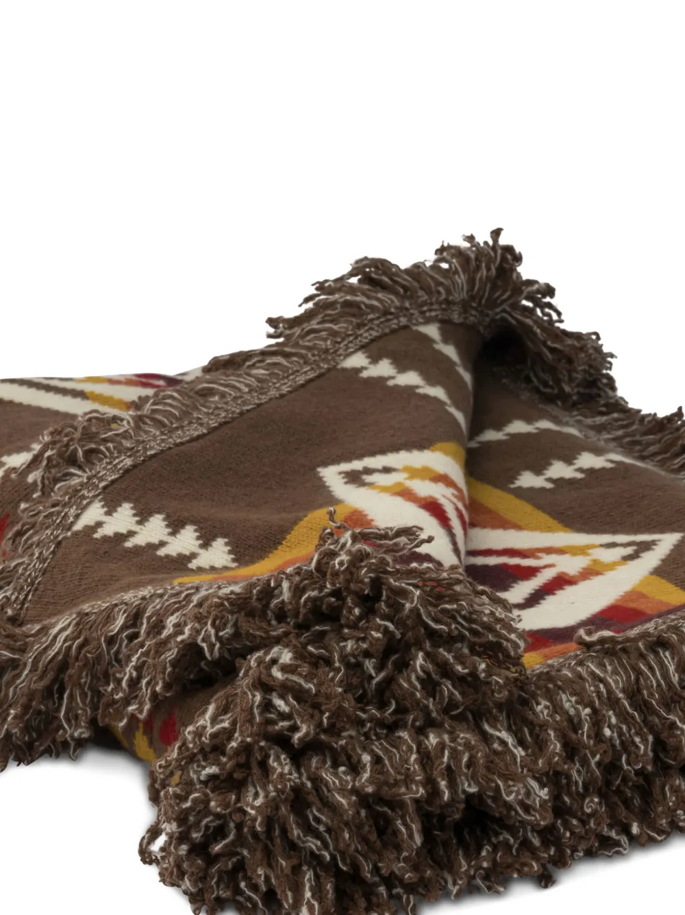 RAKKI fringed geometric wool throw | Blankets & Throws | Image 2