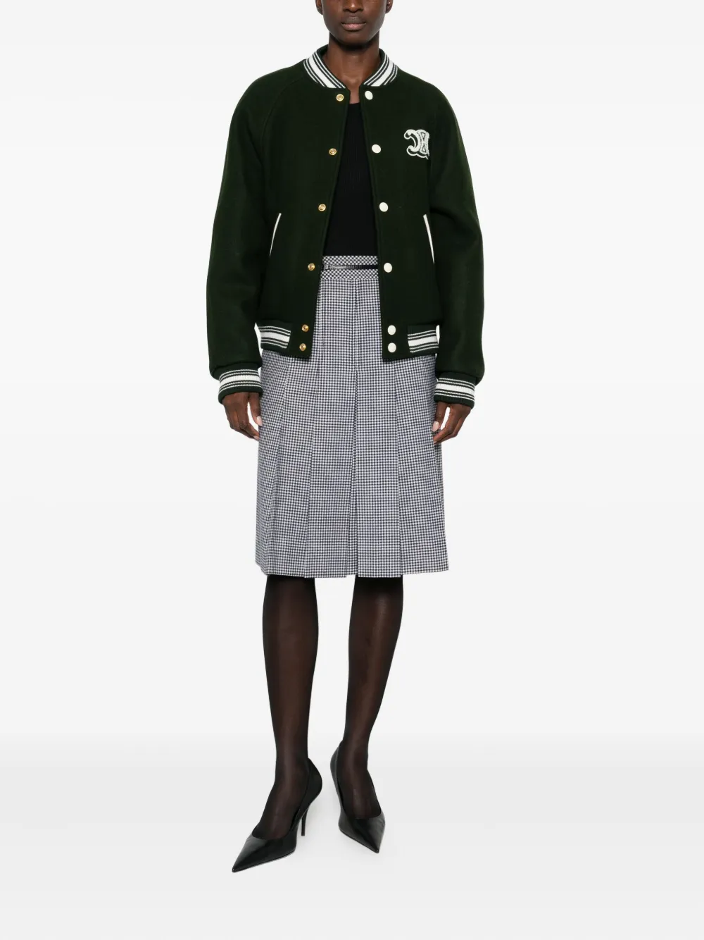 Celine Pre-Owned 1970s Triomphe wool skirt | Image 2