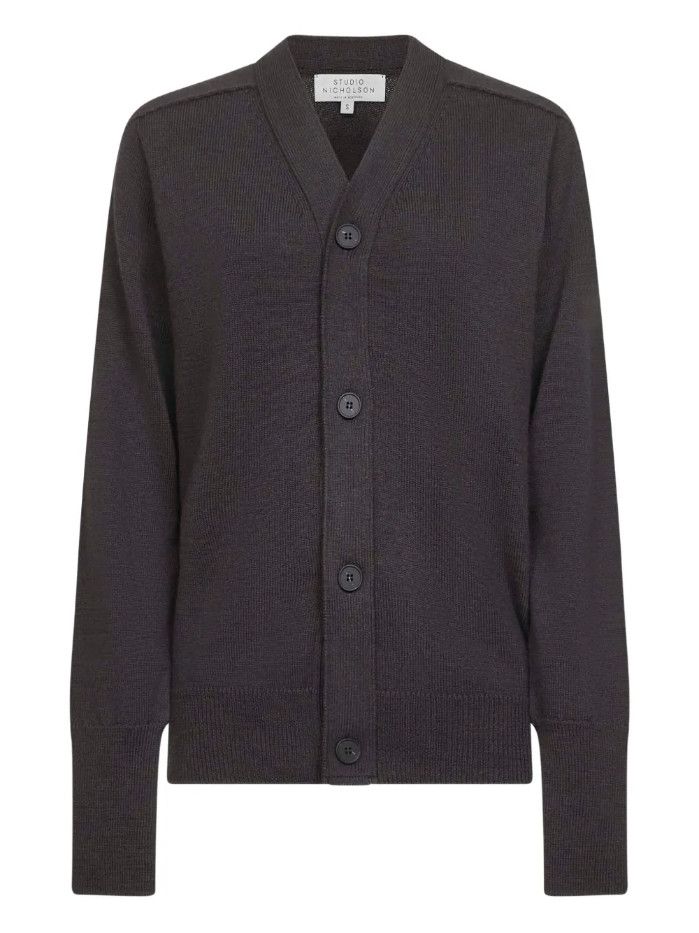 Studio Nicholson Conan V-neck Cardigan In Gray